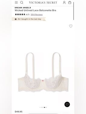 Victoria’s Secret lace balconette bra